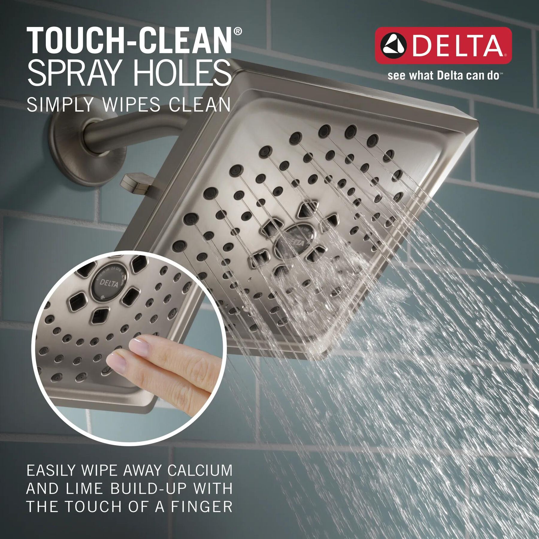 H<sub>2</sub>Okinetic&reg; 3-Setting Raincan Shower Head (Recertified)