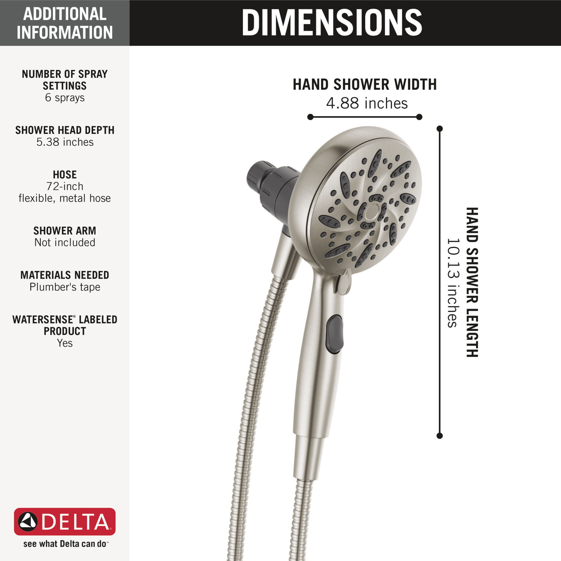 SureDock&reg; Magnetic Hand Shower 1.75 GPM (Recertified)