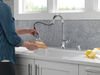 Single Handle Pull-Down Kitchen Faucet with Soap Dispenser and ShieldSpray Technology