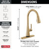 Single Handle Pull-Down Touch<sub>2</sub>O&reg; Technology Kitchen Faucet with Touchless Technology