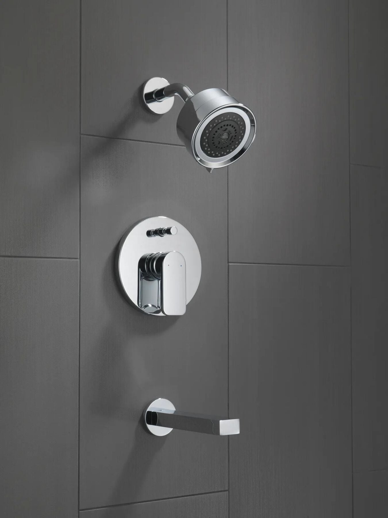 In-Wall Tub and Shower - Stick Handle; with 3-Setting Shower Head Ceramic Valve System