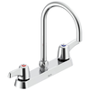 Two Handle 8 In Cast Deck-Mount Faucet