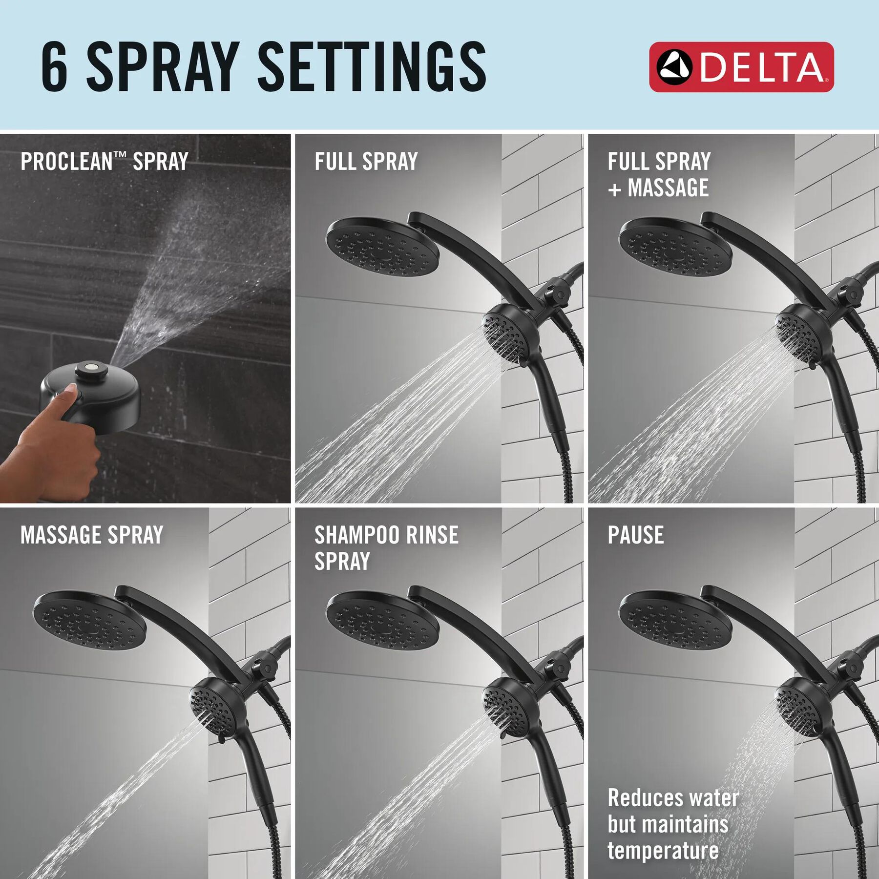 PivotPro&trade; 3-in-1 Combination Shower