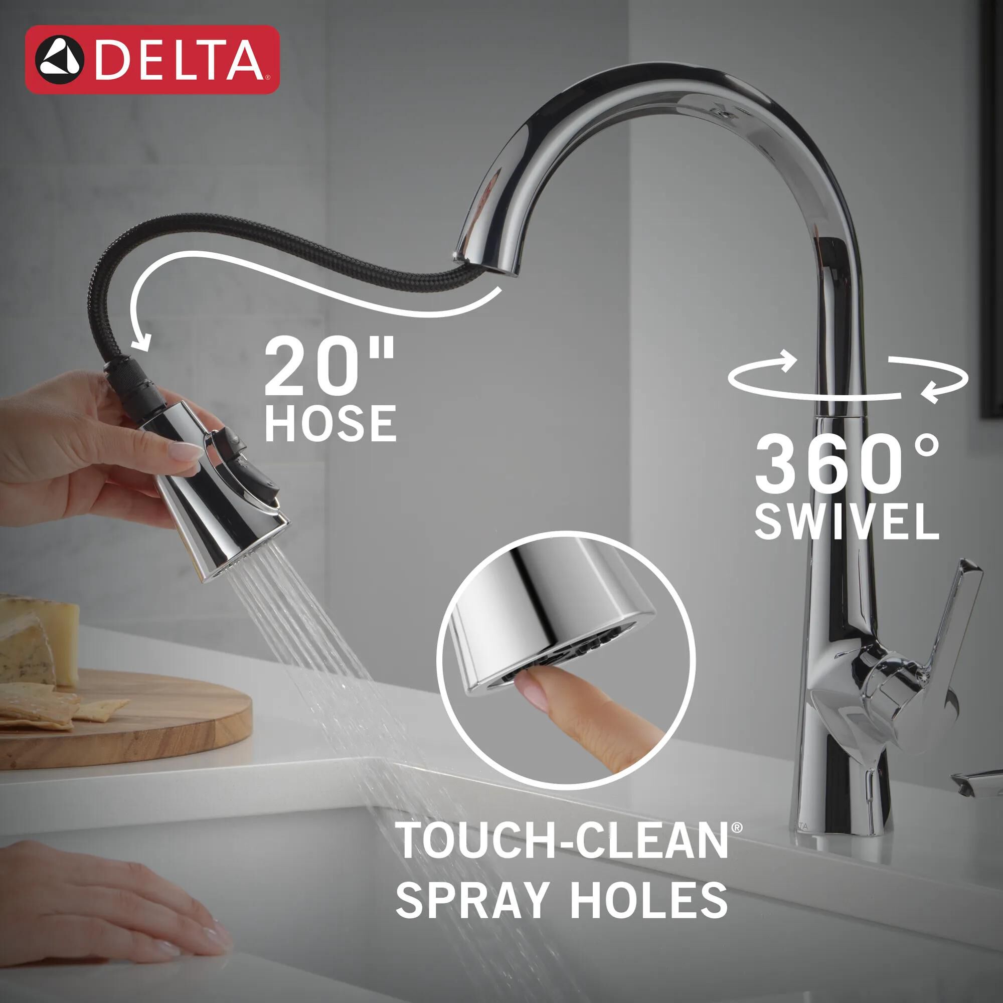 Single Handle Pull-Down Kitchen Faucet with Soap Dispenser and
