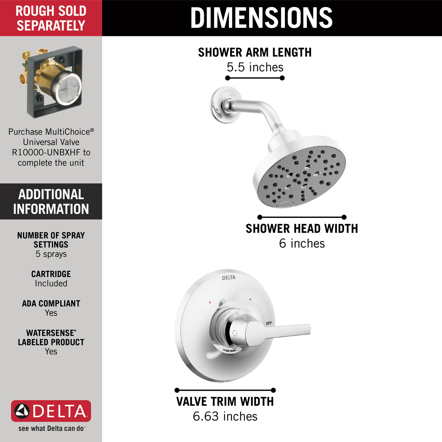 14 Series Shower Trim with H2OKinetic&reg; (Recertified)