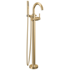 Single Handle Floor Mount Tub Filler Trim with Hand Shower