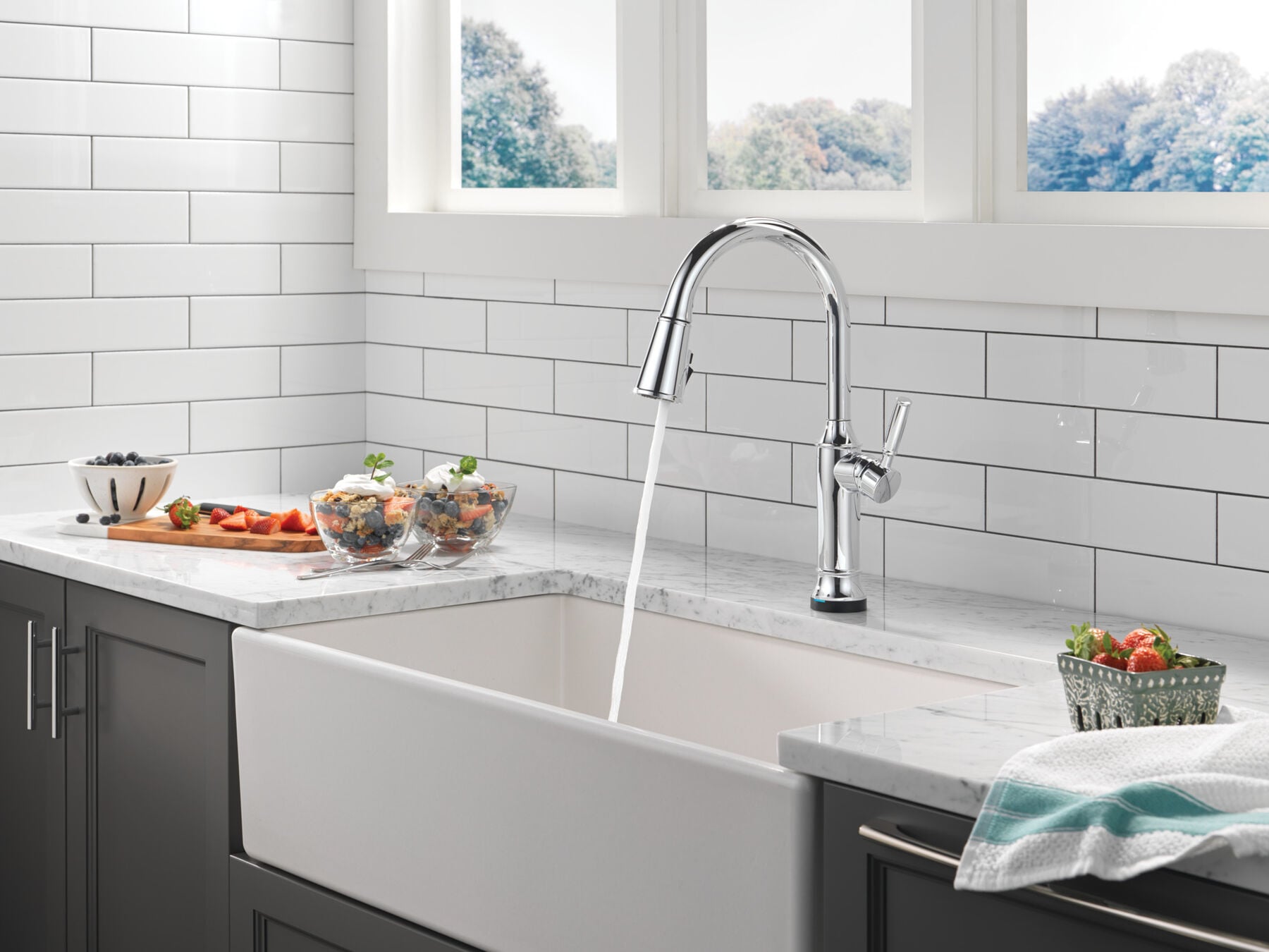 Pull-Down Kitchen Single Handle with Soap Dispenser Bundle