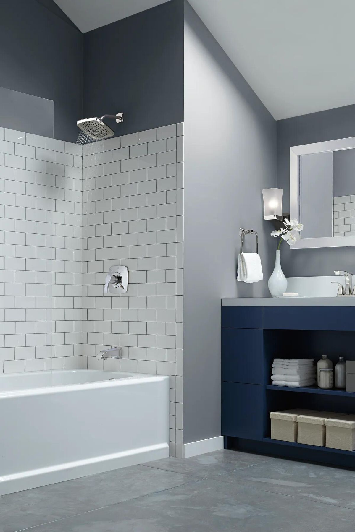 Two Handle Centerset Bathroom Faucet - Metal Pop-Up