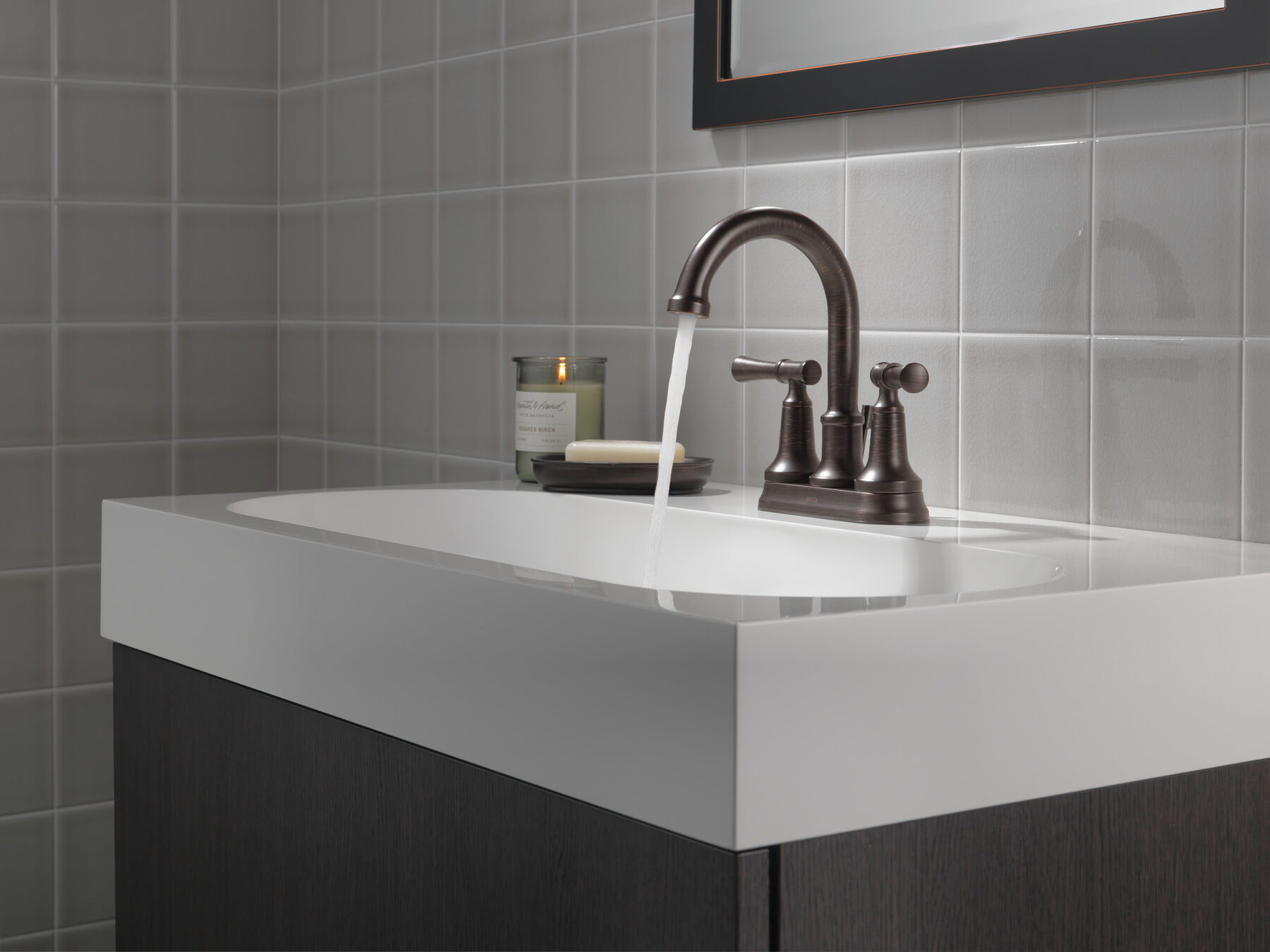 Two Handle Centerset Bathroom Faucet