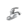 Single Handle Centerset Lavatory Faucet with Acrylic and Metal Handles