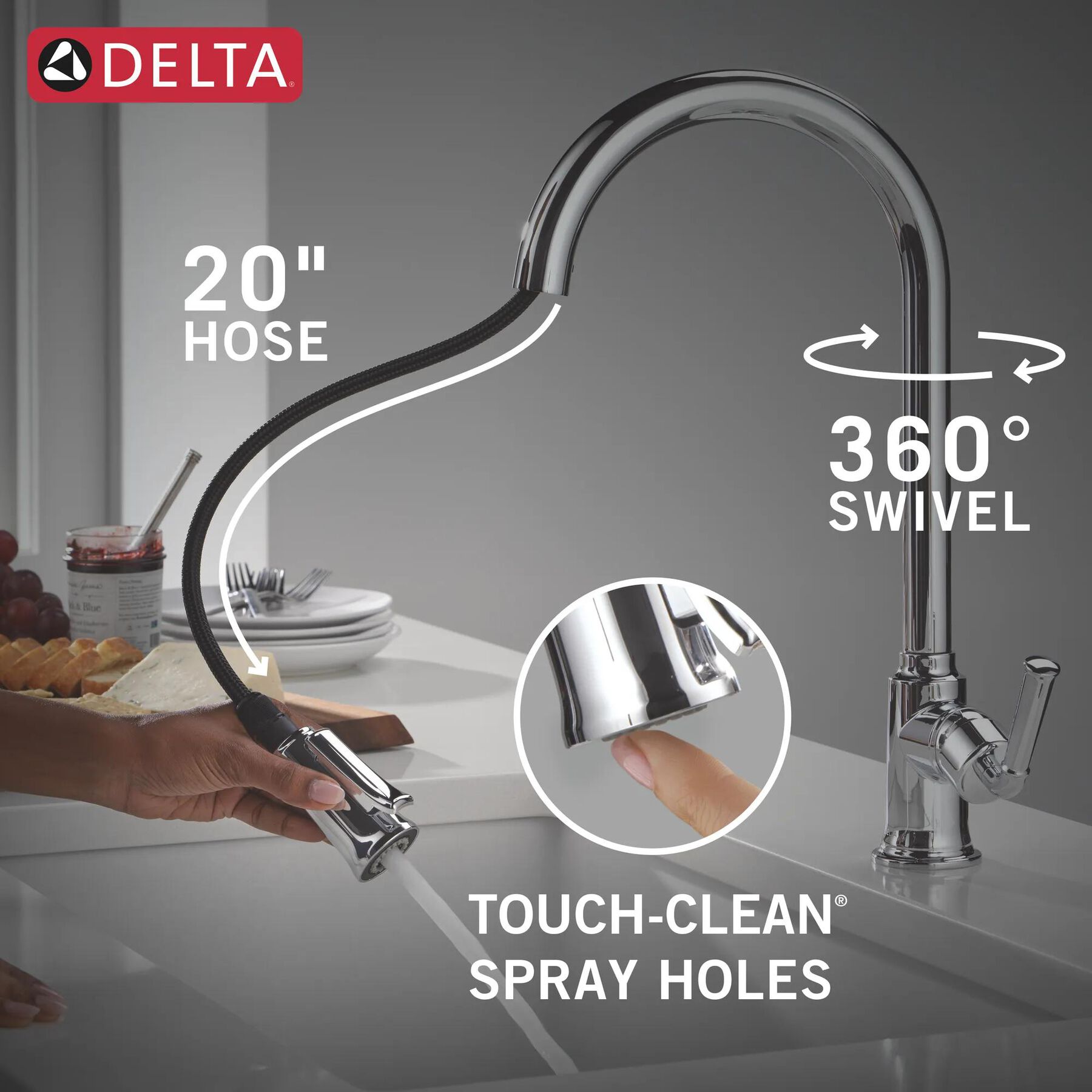 Single Handle Kitchen Pull-Down Faucet