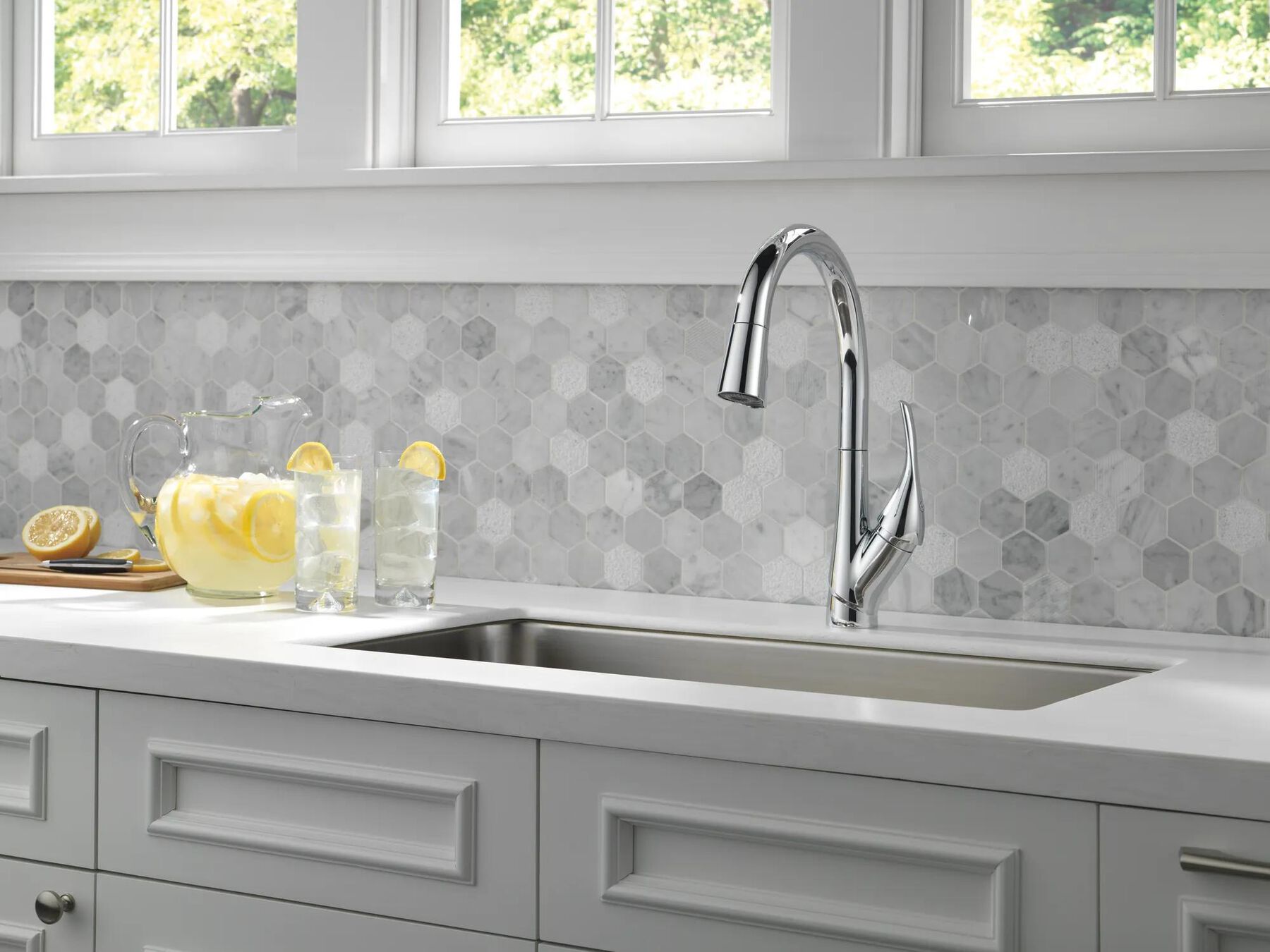 Single Handle Pull-Down Kitchen Faucet with ShieldSpray&reg; Technology
