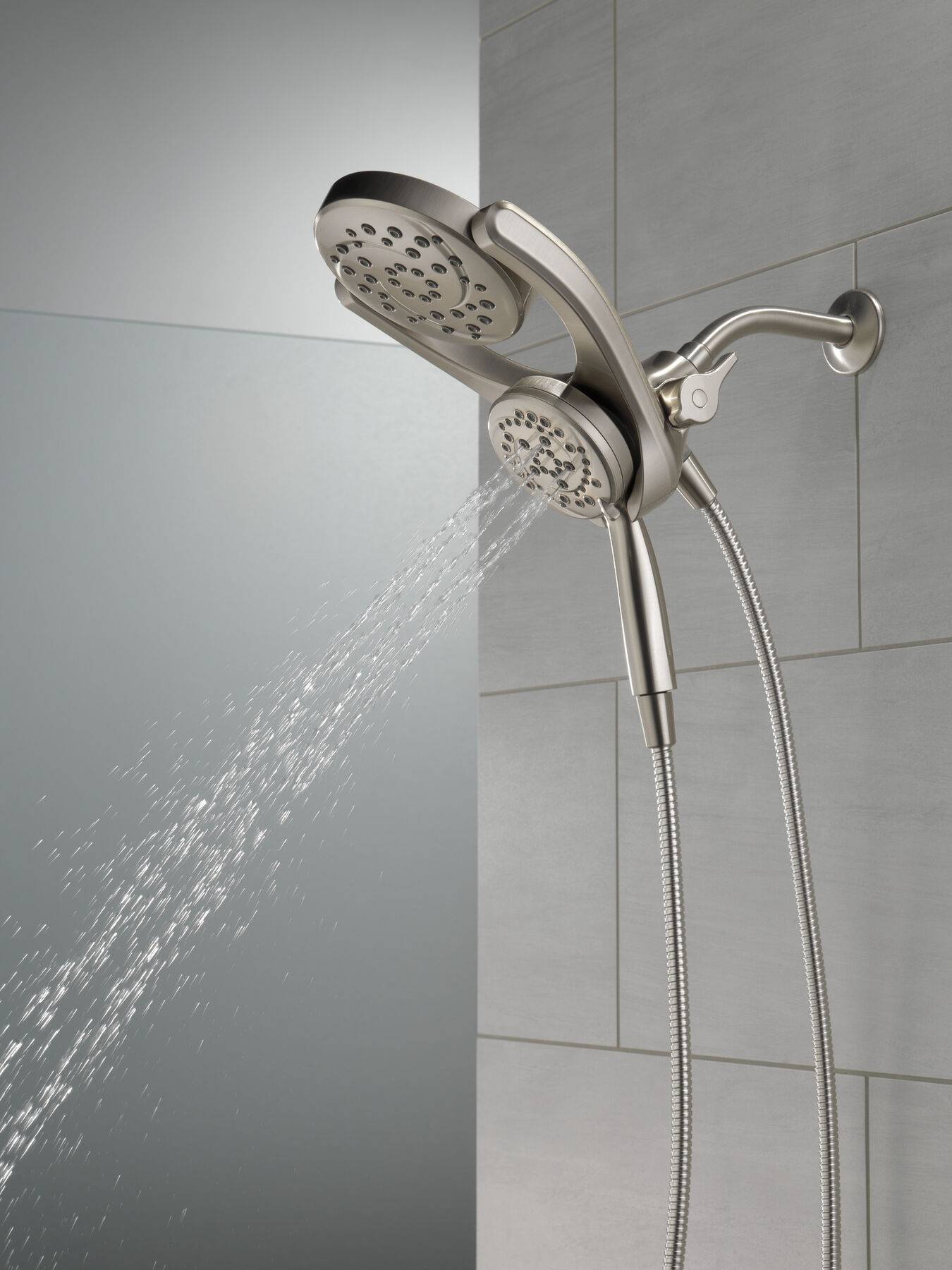 HydroRain&reg; 4-Setting Two-in-One Shower Head