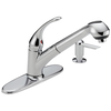 Single Handle Pull-Out Kitchen Faucet with Soap Dispenser