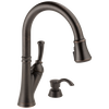Single Handle Pull-Down Kitchen Faucet with Soap Dispenser and ShieldSpray&reg; Technology (Recertified)