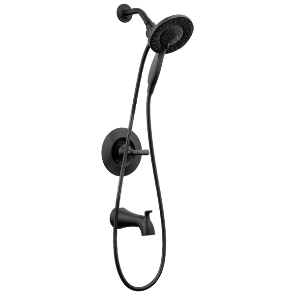 Tub/Shower Rough & Trim 14S (Recertified) in Matte Black 144840-BL