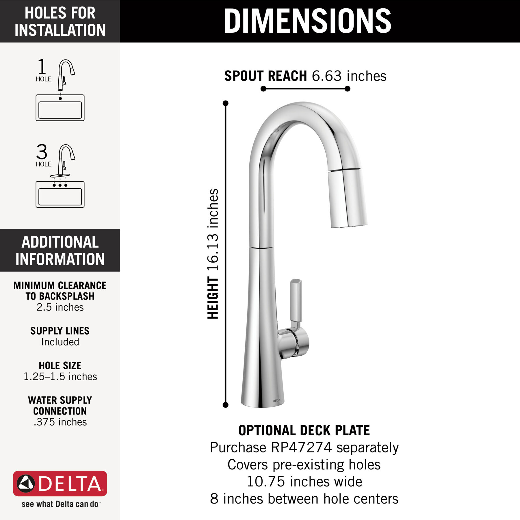 Single Handle Pull-Down Bar/Prep Faucet