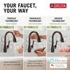 Touch2O with Touchless and VoiceIQ&reg; Technology Single Handle Pull-Down Kitchen Faucet with Soap Dispenser