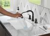 Two Handle Widespread Pull Down Bathroom Faucet