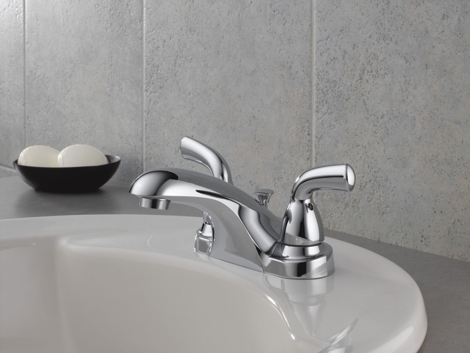 Two Handle Centerset Bathroom Faucet (Recertified)