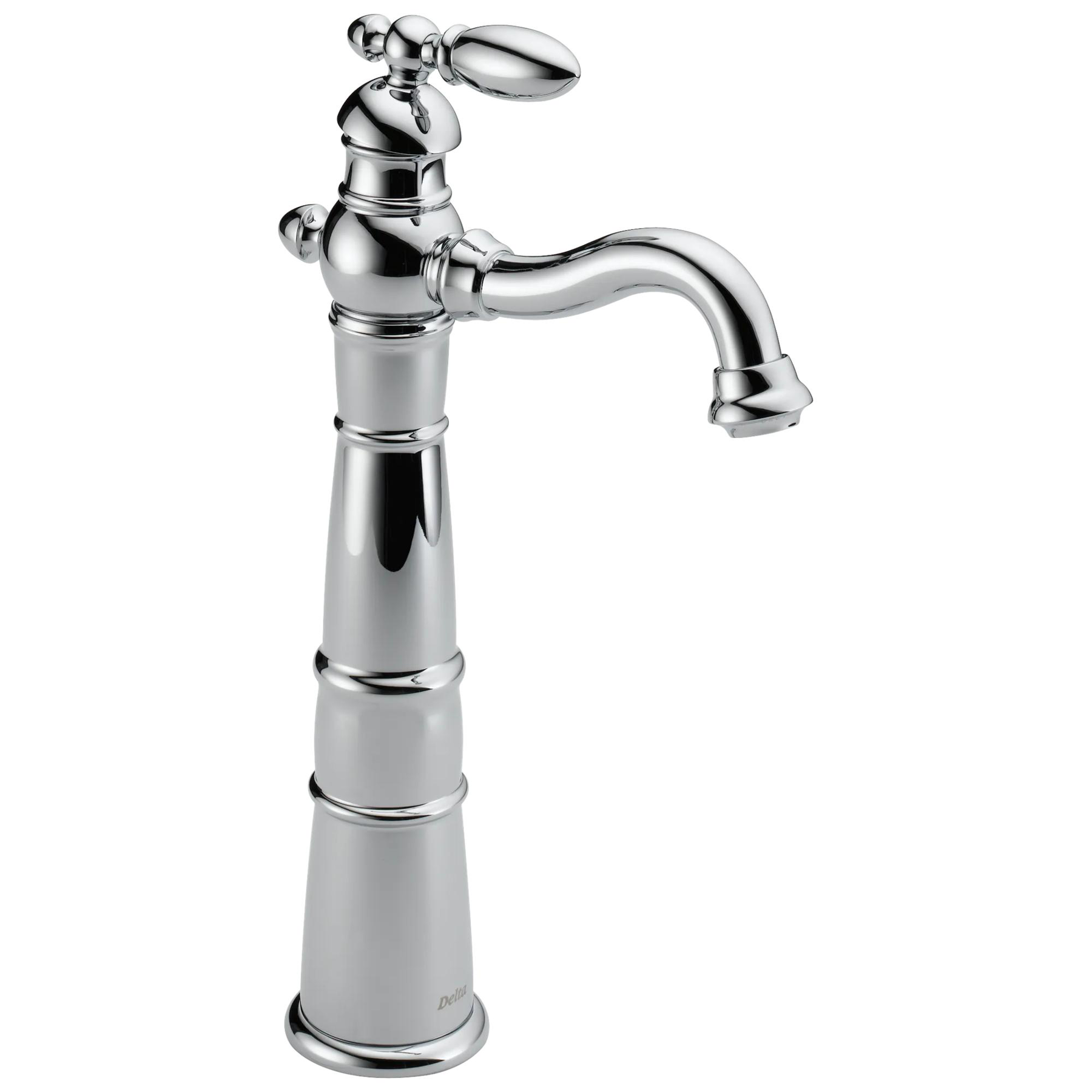Single Handle Centerset Lavatory Faucet with Riser - Less Pop-Up