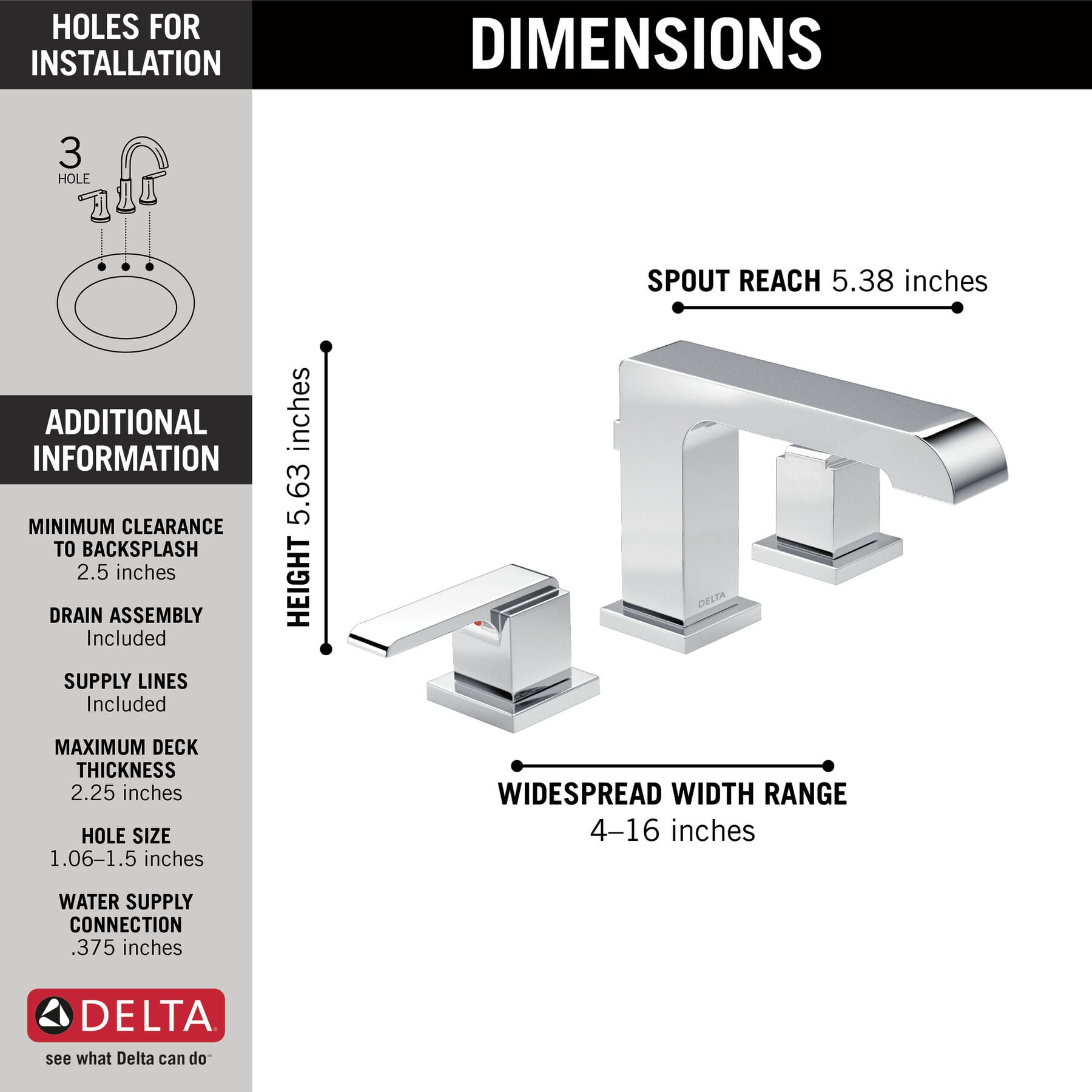 Two Handle Widespread Bathroom Faucet