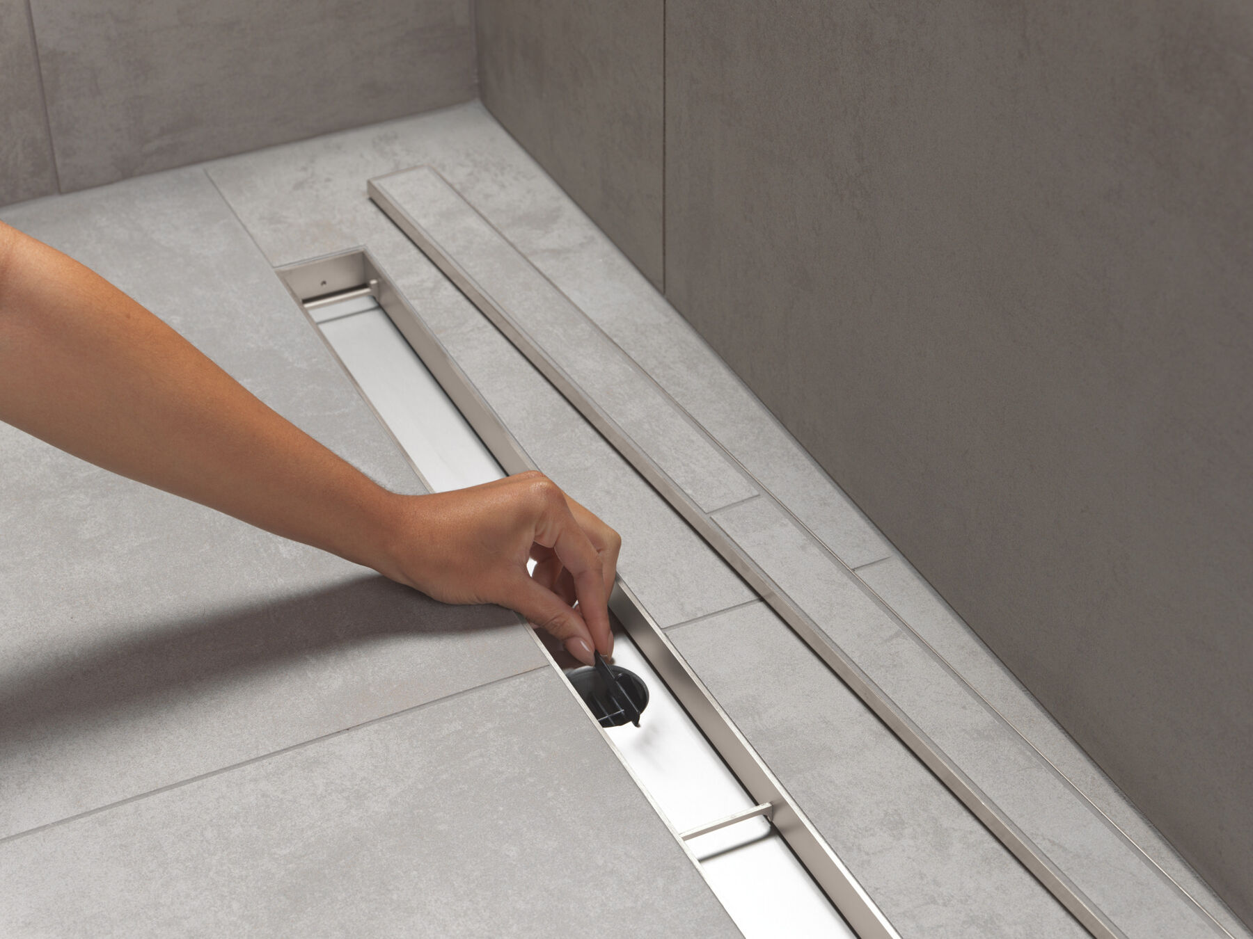 36" Reversible Linear Shower Drain Trim