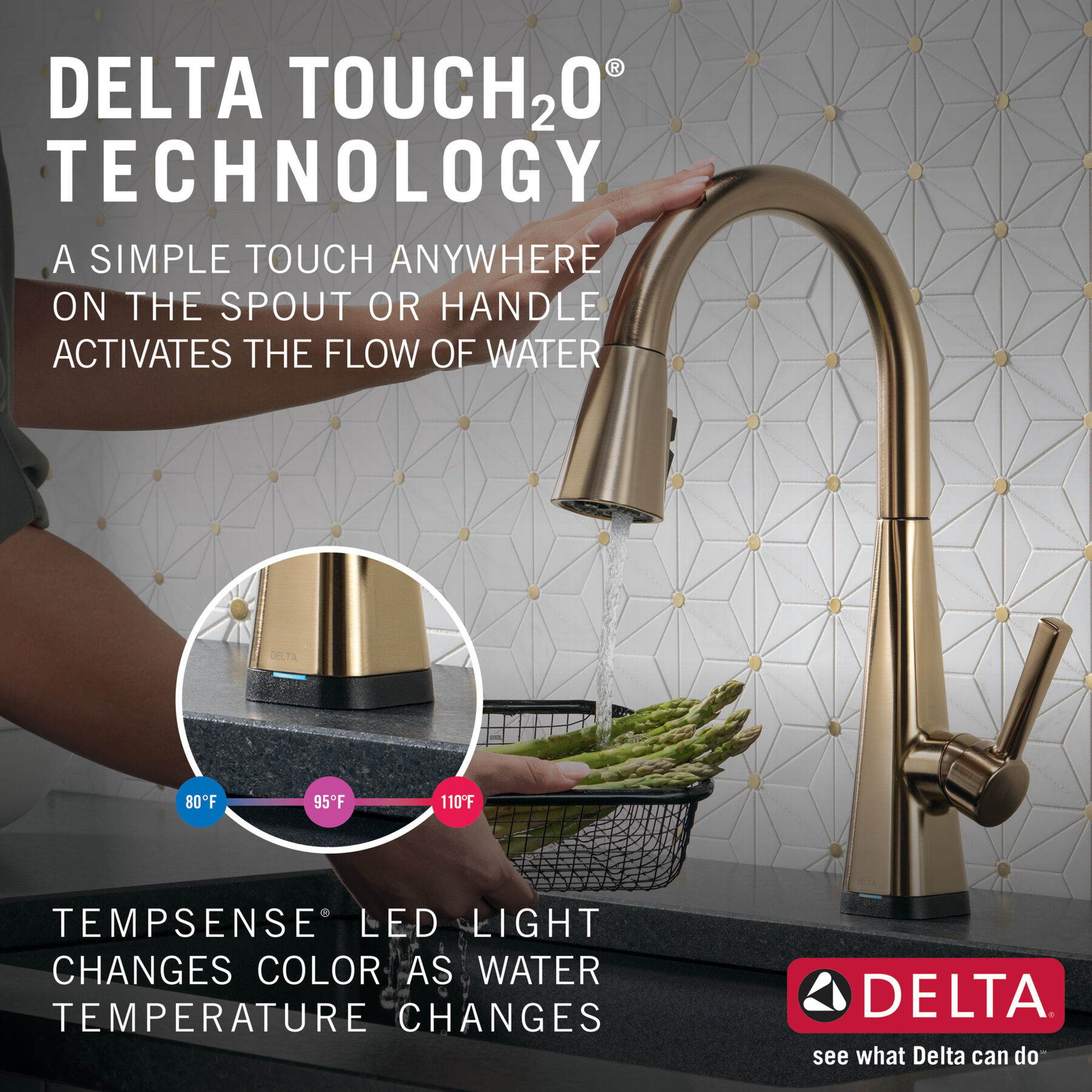 Single-Handle Pull-Down Kitchen Faucet with Touch<sub>2</sub>O&reg; Technology