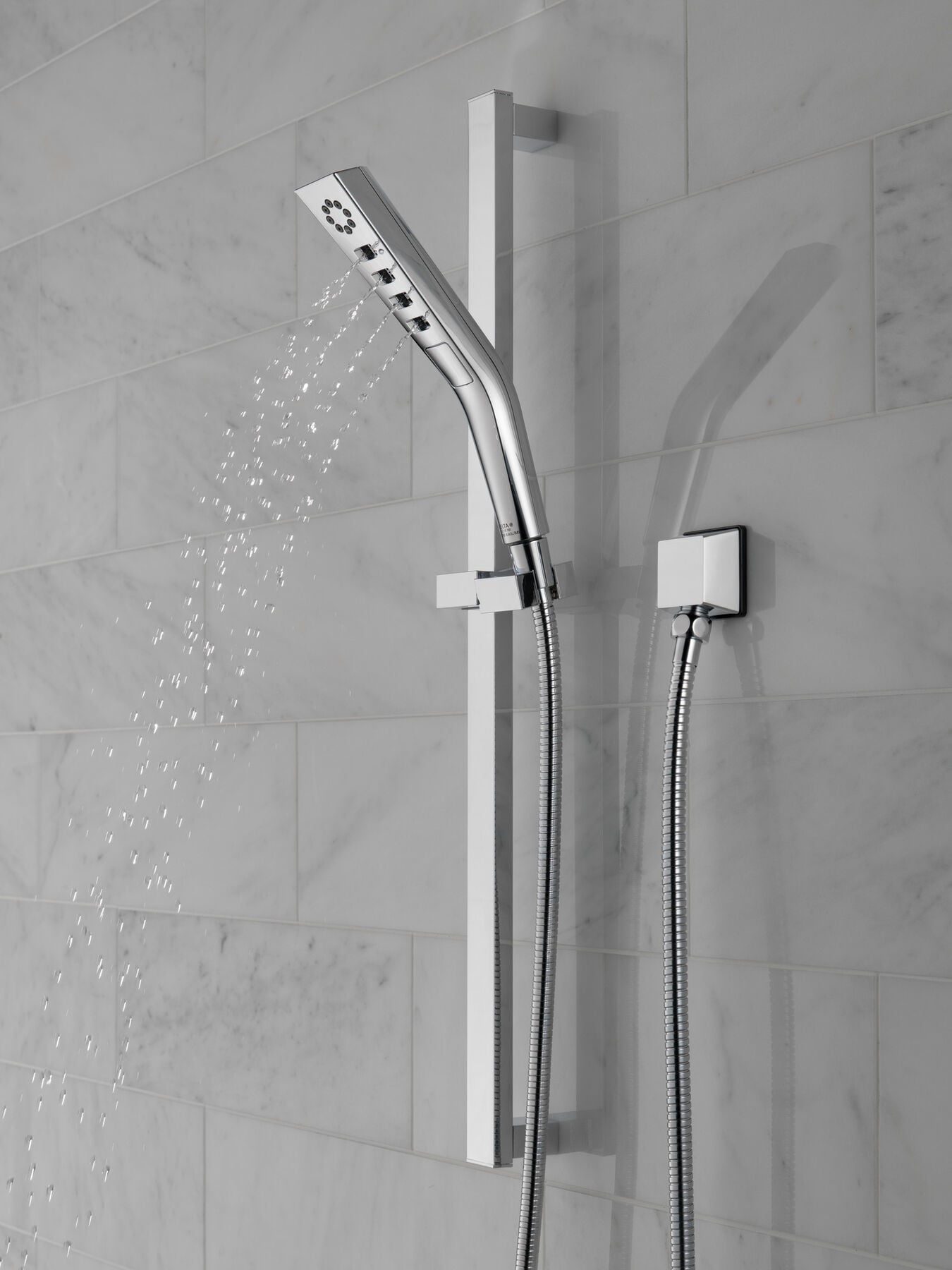 H<sub>2</sub>Okinetic&reg; 3-Setting Slide Bar Hand Shower