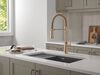 Single Handle Pull-Down Kitchen Faucet With Spring Spout