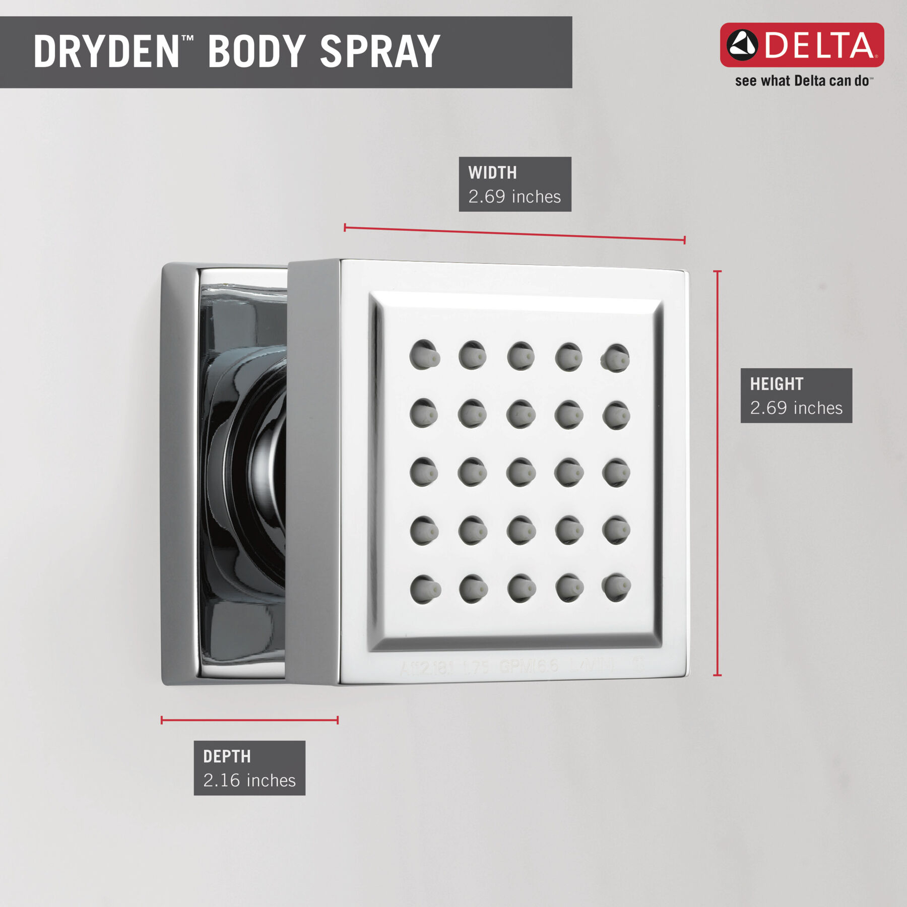 Body Spray Square Surface Mount (Recertified)