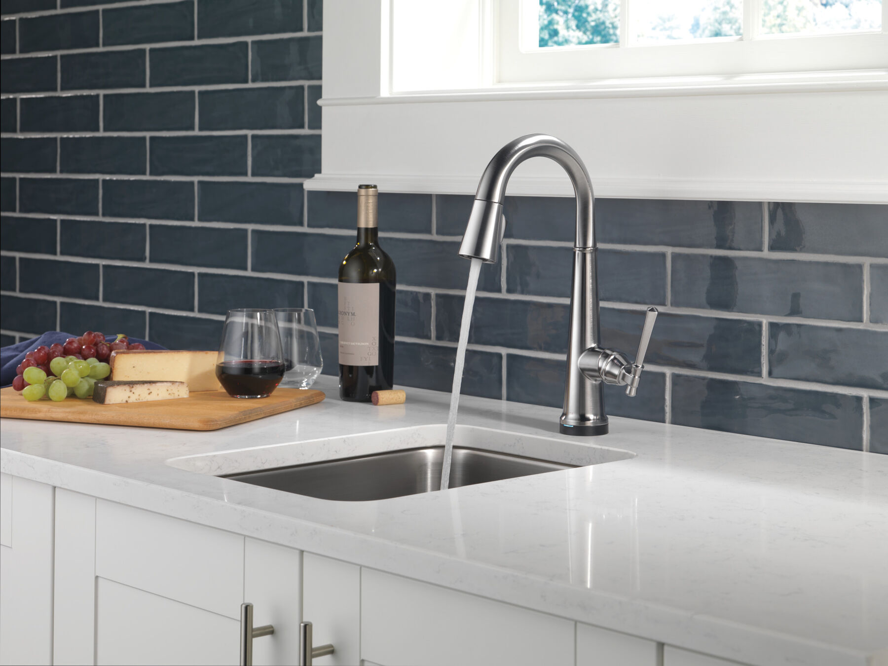Single Handle Pull-Down Bar/Prep Faucet with Touch<sub>2</sub>O&reg; Technology