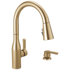 Single Handle Pull-Down Kitchen Faucet with Soap Dispenser and ShieldSpray&reg; Technology