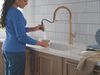 Single Handle Pull-Down Kitchen Faucet With Spring Spout