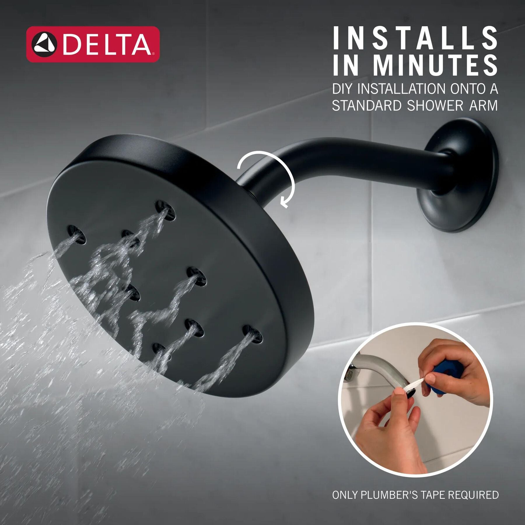 H<sub>2</sub>Okinetic&reg; Single-Setting Metal Raincan Shower Head