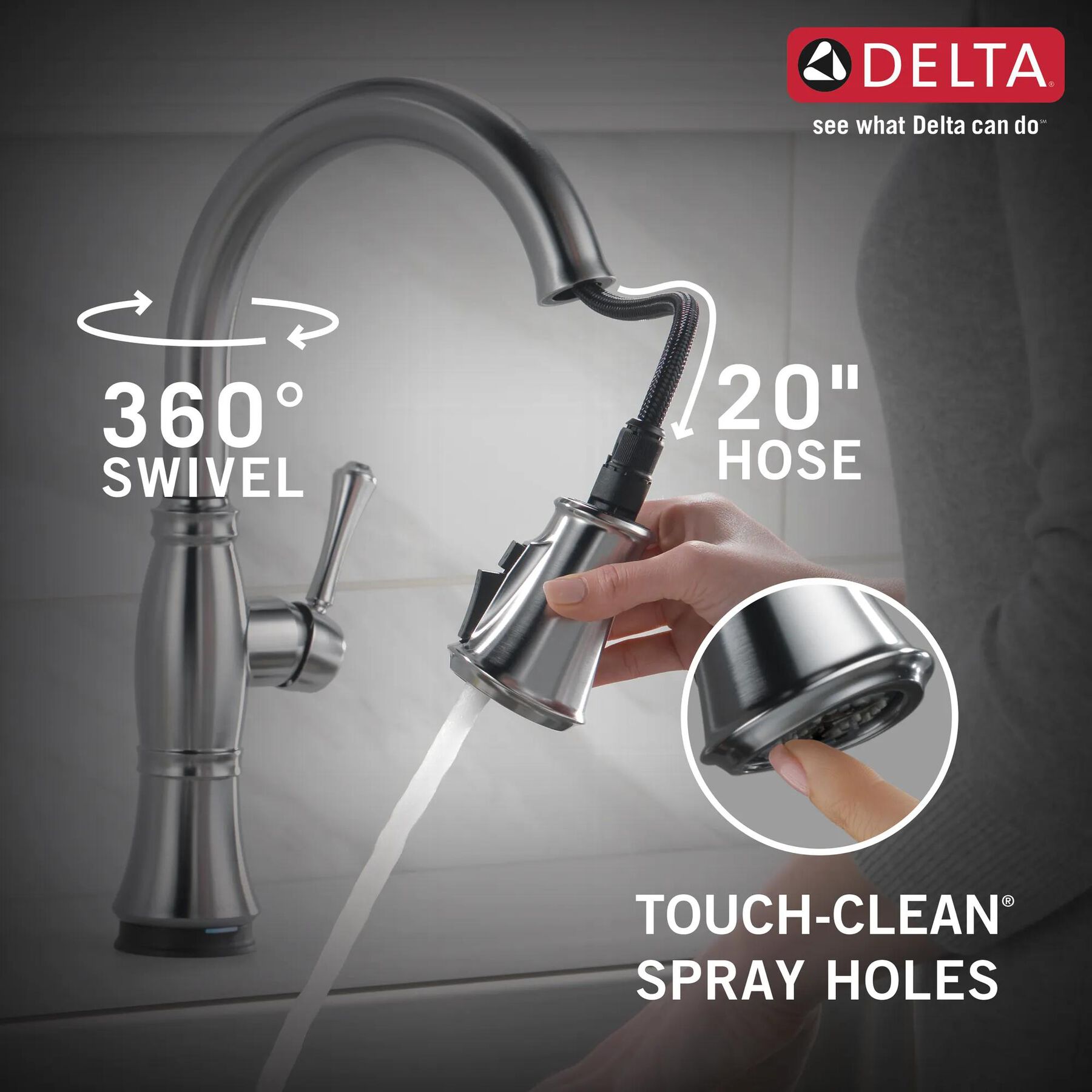 Single Handle Pull-Down Kitchen Faucet with Touch<sub>2</sub>O&reg; Technology and ShieldSpray&reg; Technologies (Recertified)