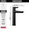 Single Handle Mid-Height Bathroom Faucet (Recertified)