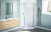 38x38 Corner Shower Base with Door Bundle - Framed Neo