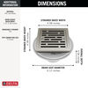 4" Tile-In Square Shower Drain