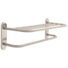 24" Stainless Steel Towel Shelf with One Bar, Exposed Mounting