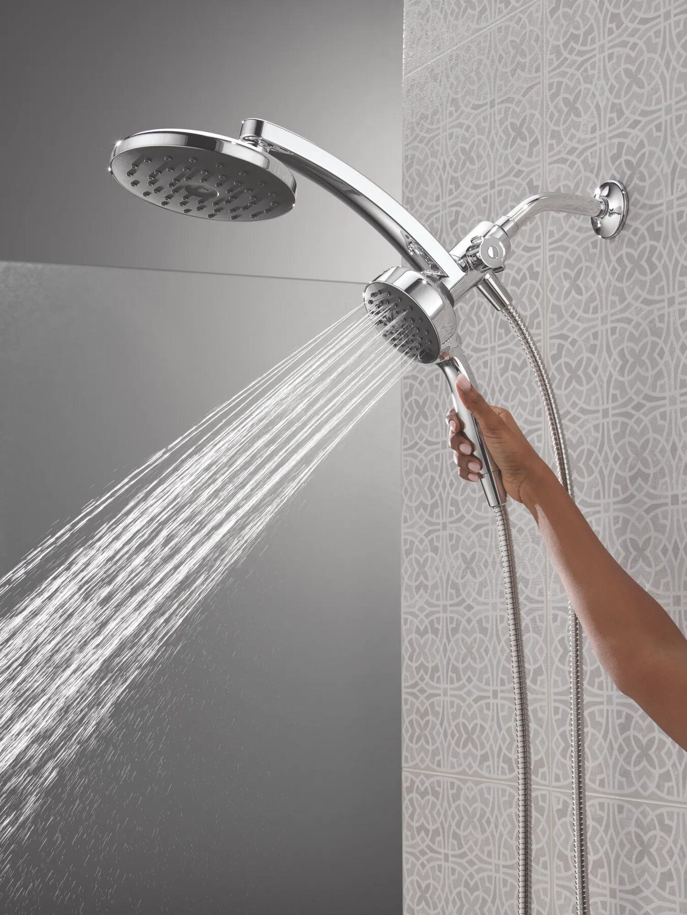 PivotPro&trade; 3-in-1 Combination Shower with TouchClean&reg; Spray Face