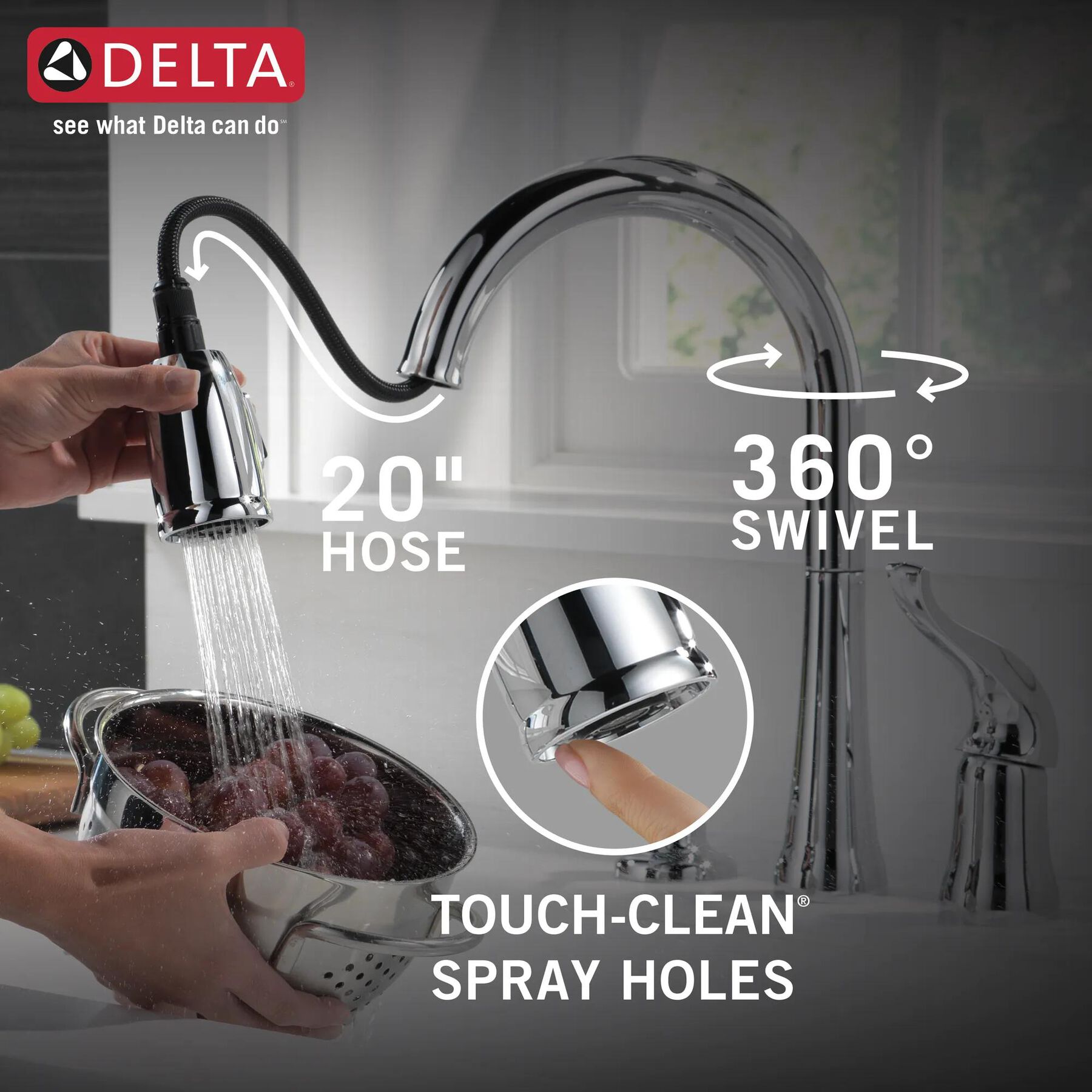Single Handle Pull-Down Kitchen Faucet with Soap Dispenser