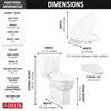 Toilet Dual-Flush with Bidet Seat Bundle