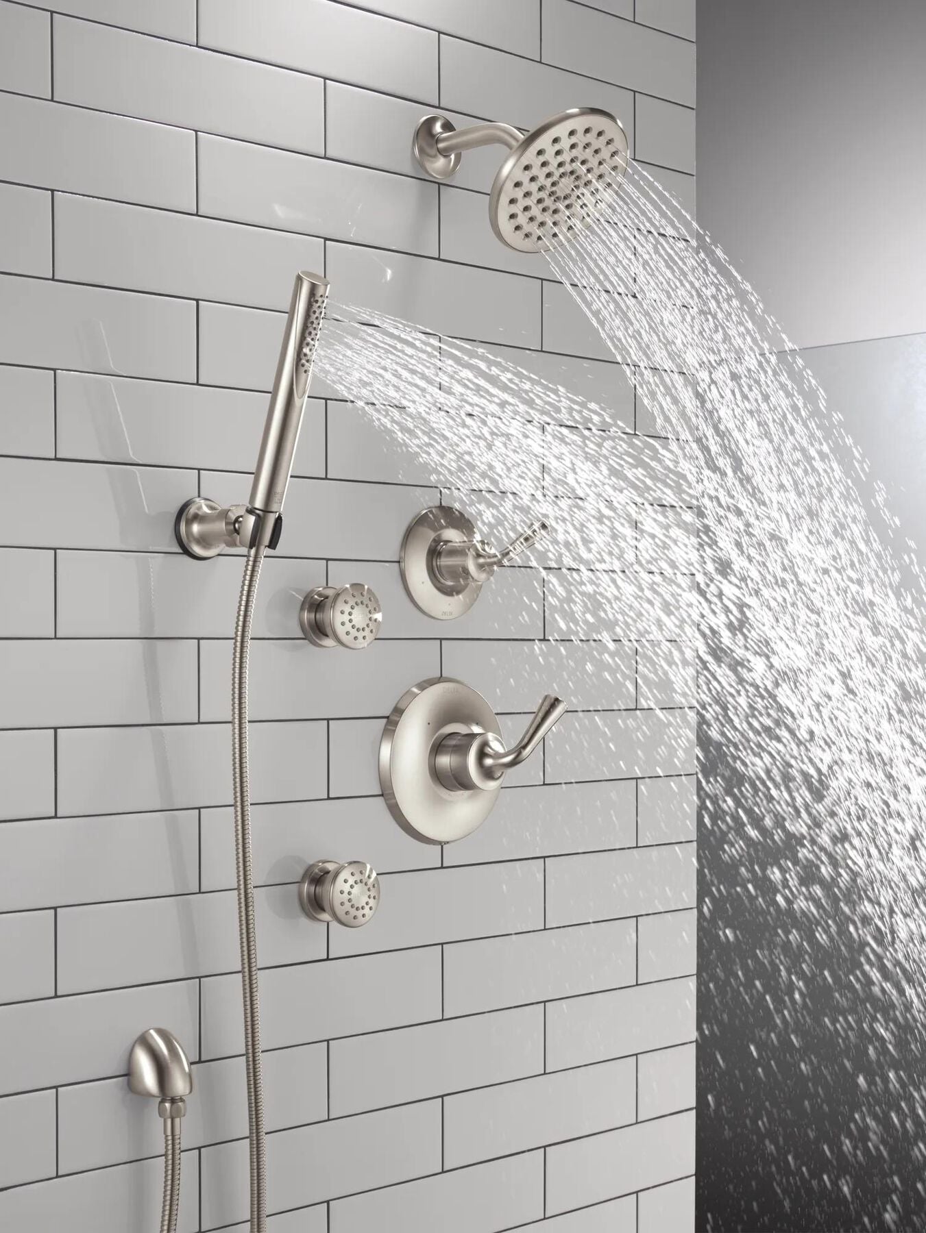 Premium Single-Setting Adjustable Wall Mount Hand Shower