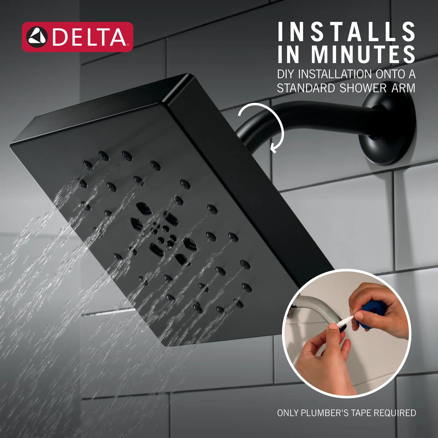 H2Okinetic&reg; 4-SETTING SHOWER HEAD (Recertified)