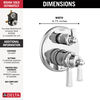 Traditional 2-Handle Monitor 17T Series Valve Trim with 6 Setting Diverter