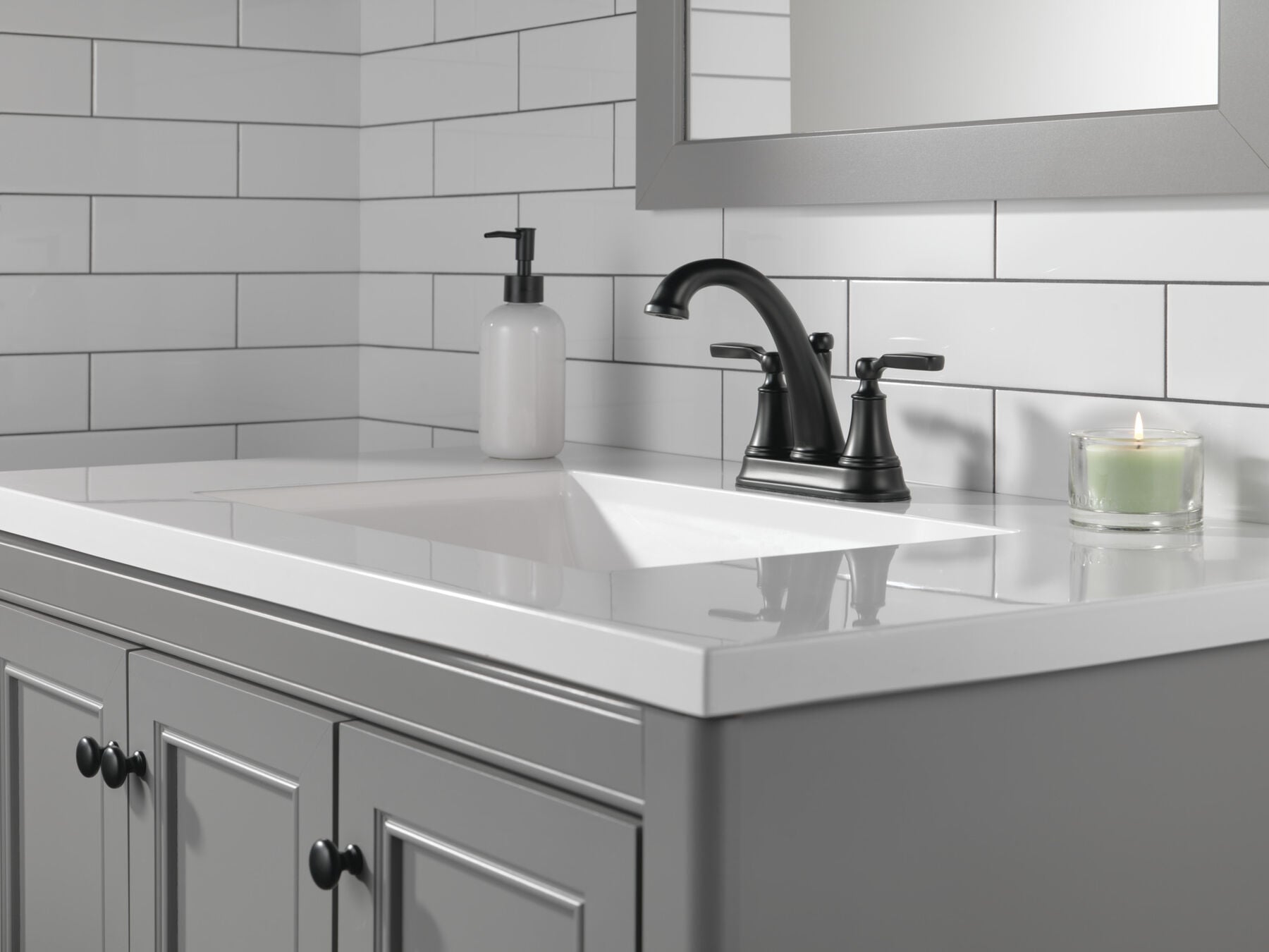Two Handle Centerset Bathroom Faucet