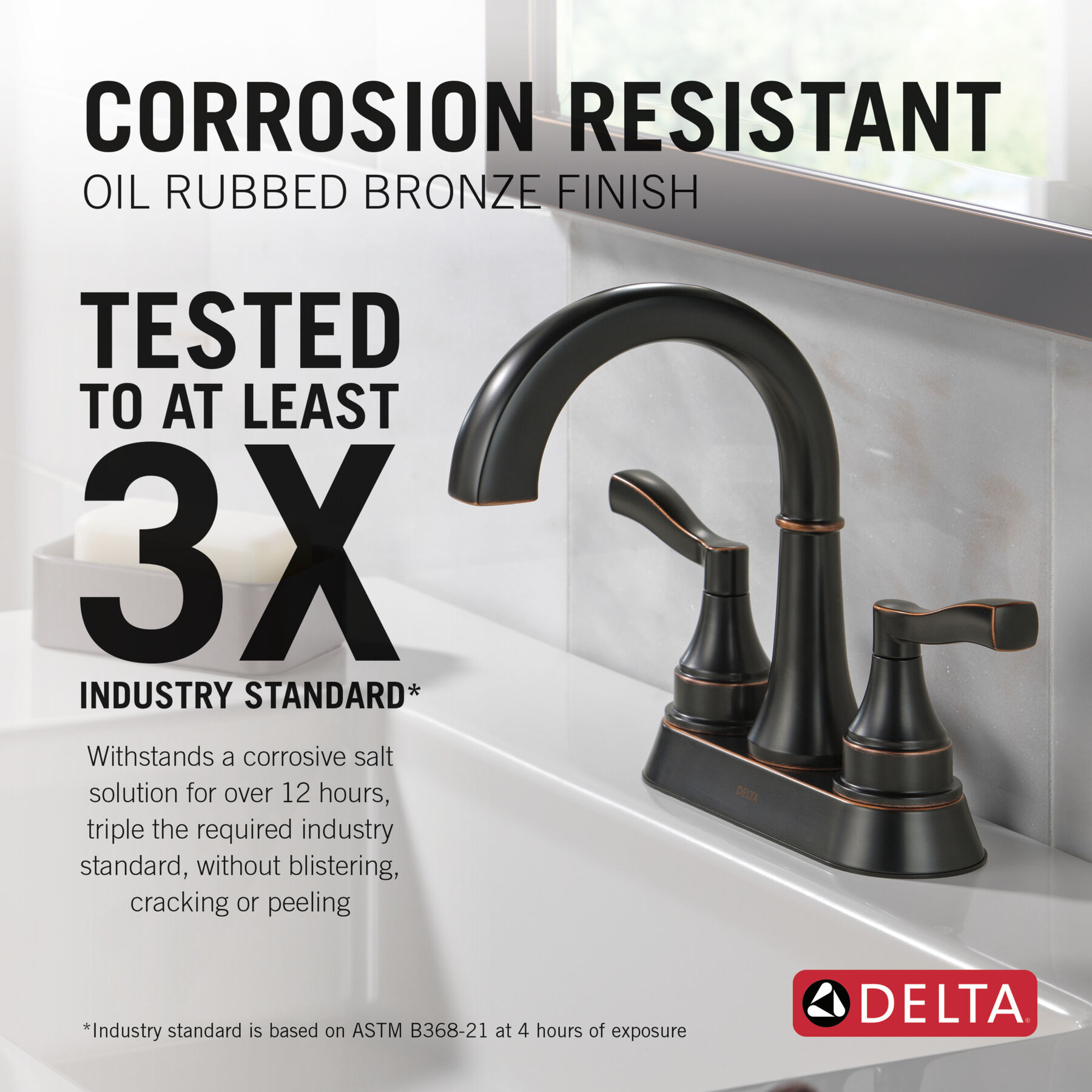 Centerset Lavatory Faucet with 14 Series Tub Shower Trim and Rough Bundle