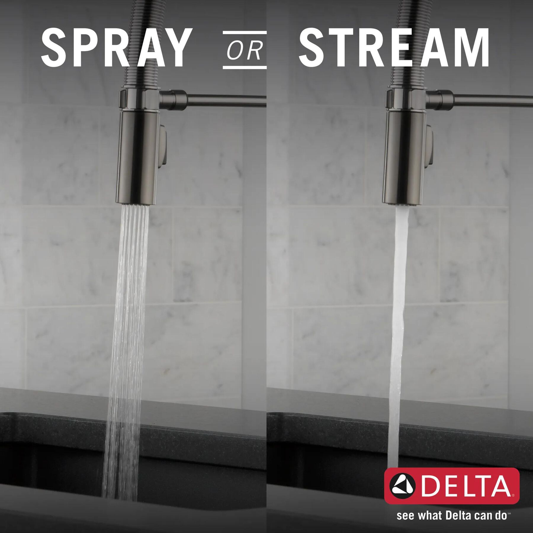 Single-Handle Pull-Down Spring Kitchen Faucet
