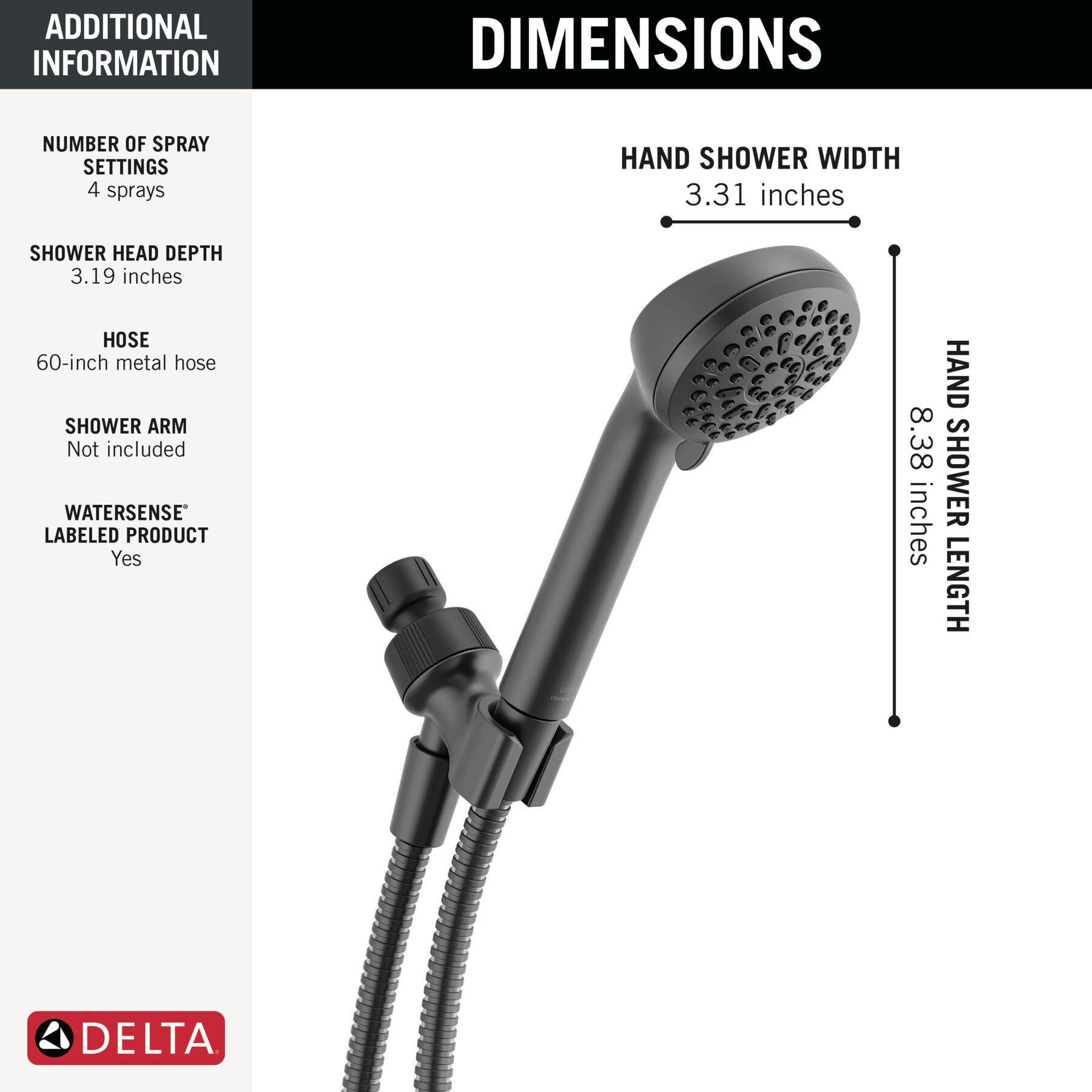 4-Setting Hand Shower